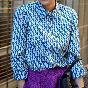 J Crew Linen and Cotton Button Down Shirt